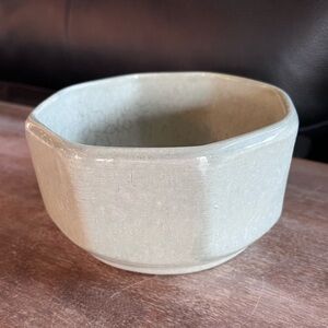 Heavy Celadon Green Hexagonal Bowl Dish Planter Cachepot